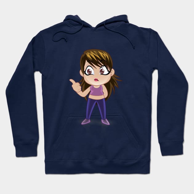 beautiful girls - cartoon character for young girls (choose your twin) Hoodie by EDSERVICES